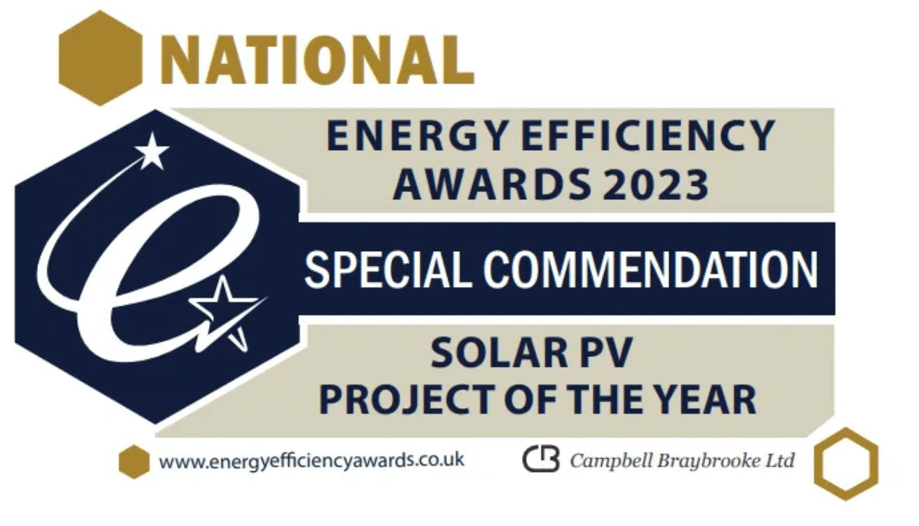 energy efficiency awards 2023 special commended solar pv project of the year